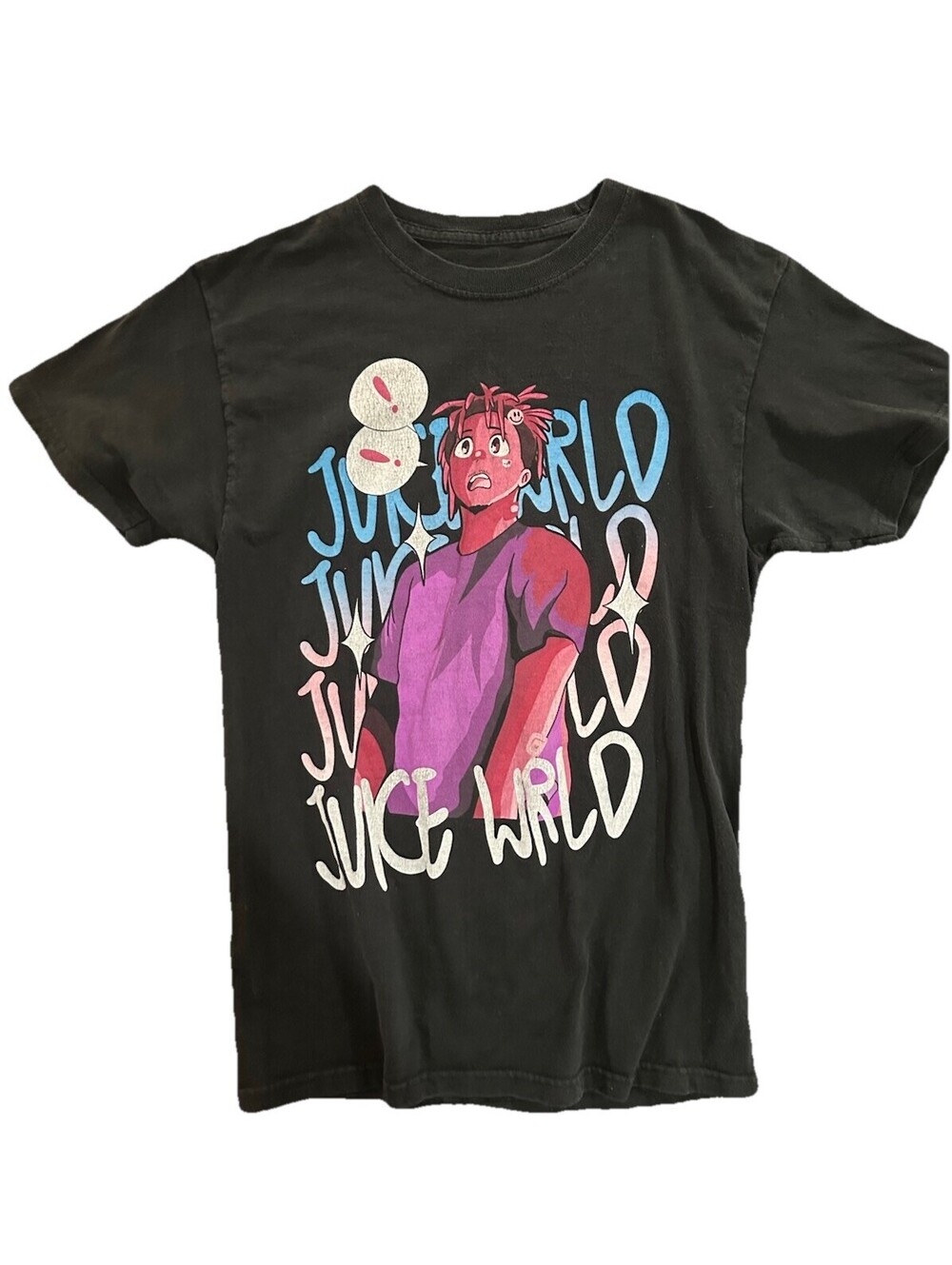 Juice Wrld 999 Graphic T Shirt Small Black Anime Style Rap Merch Tee